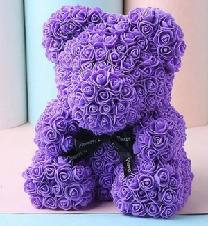 fake rose teddy bear