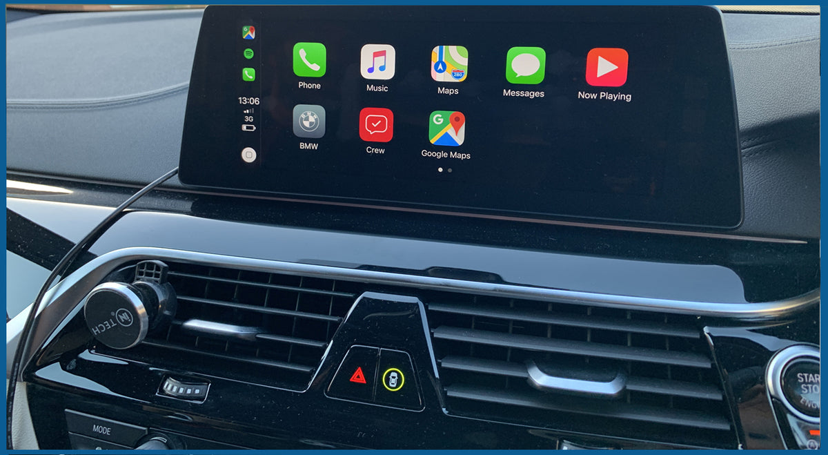 BMW Full Screen Carplay Activation with USB or Cable