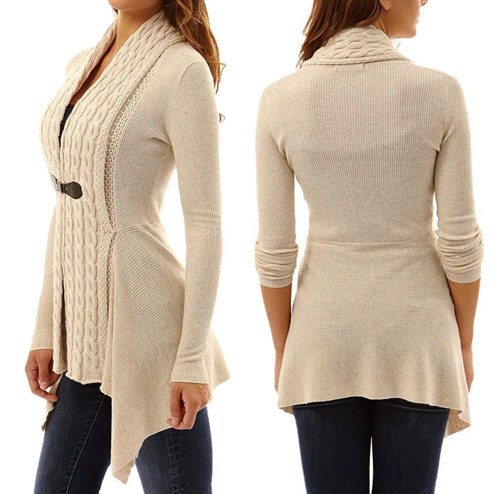 Saco Cardigan Elegante Mujer Manga Larga Casual Tejido – Te Quiero Fashion