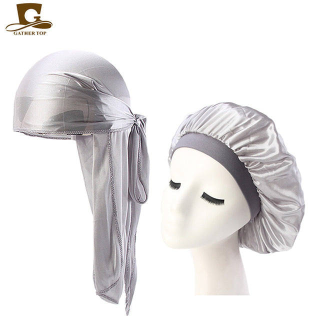 Headwear Durags and Bonnet 2pcs sets | eBay