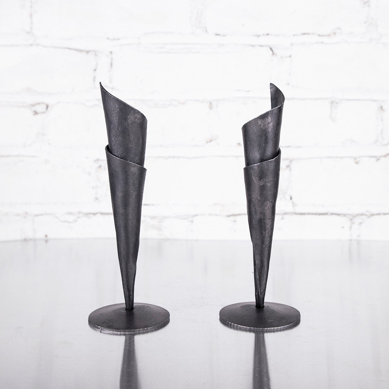 NEW! Cone Candle Holder Pair by Blackthorne Forge