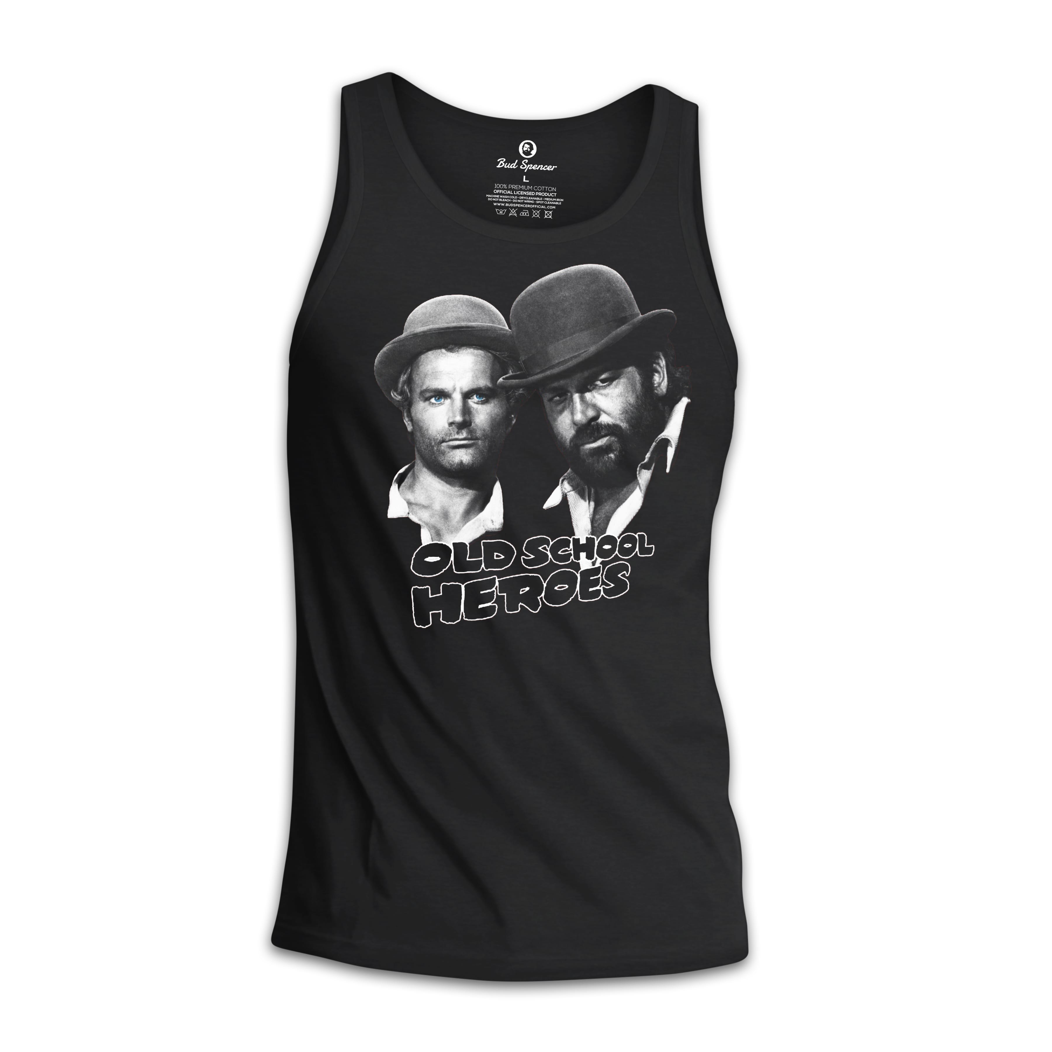 Terence Hill Bud Spencer T-Shirt Herren - Legends and Heroes (Schwarz) (S)  : : Fashion