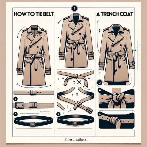 How to tie a belt on a trench coat