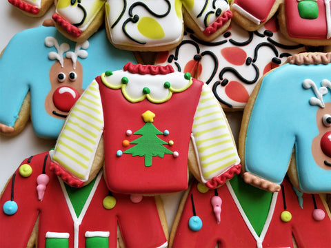How to Decorate FOUR Ugly Sweater Cookies – The Flour Box