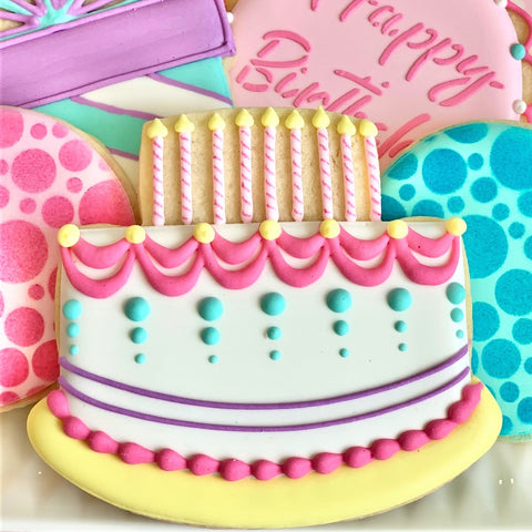 Unique Happy Birthday Flashing Cake Decoration, Pink - Shop Party