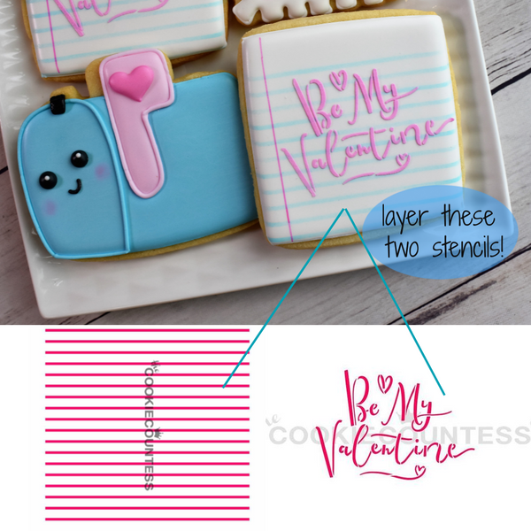 How to Stencil Valentine Cookies – The Flour Box