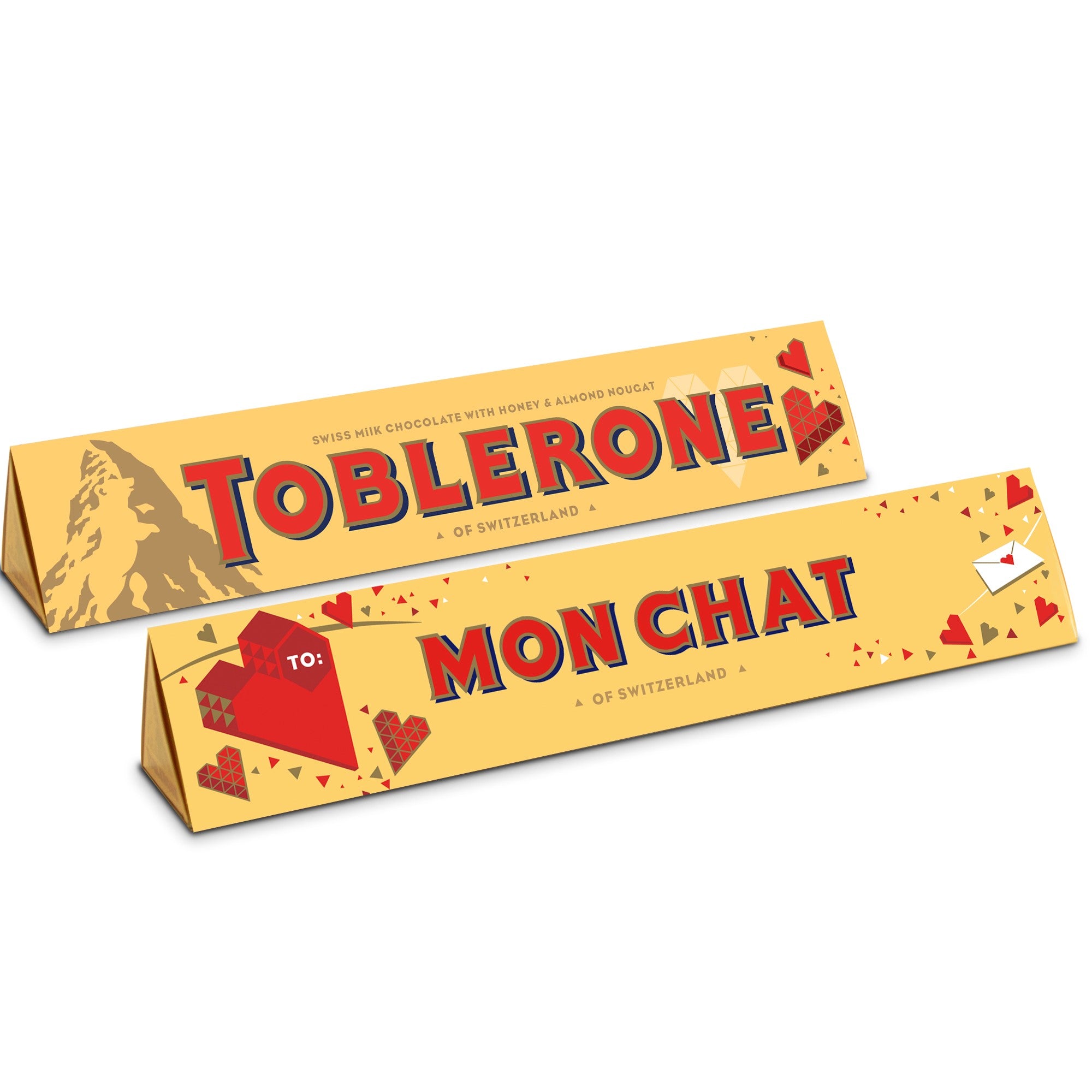 Personalise This 360g Toblerone With Personalised Heart Sleeve Tobleronefr