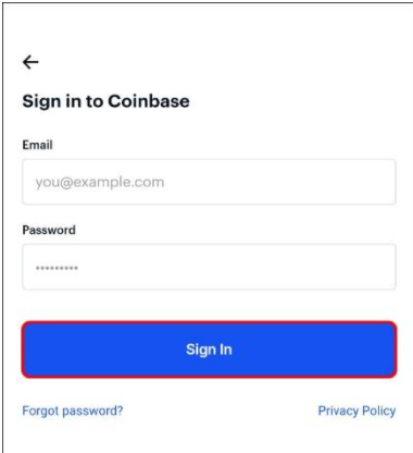 coinbase sign in