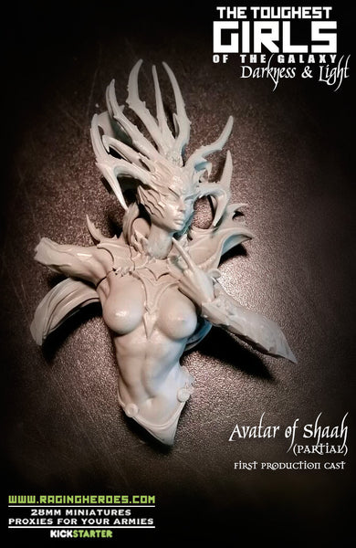 Βιαστικά συναρμολογημένο μερικό cast του avatar του Shaah