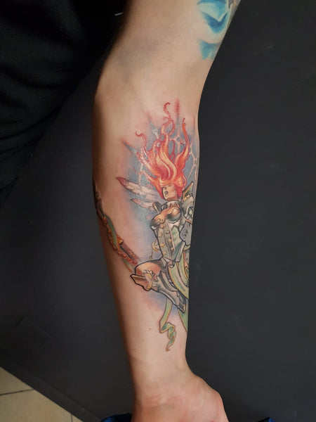 Tattoo design - Guardian Angel commission by Xenija88 on DeviantArt