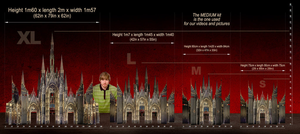 Warstages - Les 4 kits de la cathédrale (vue avant)