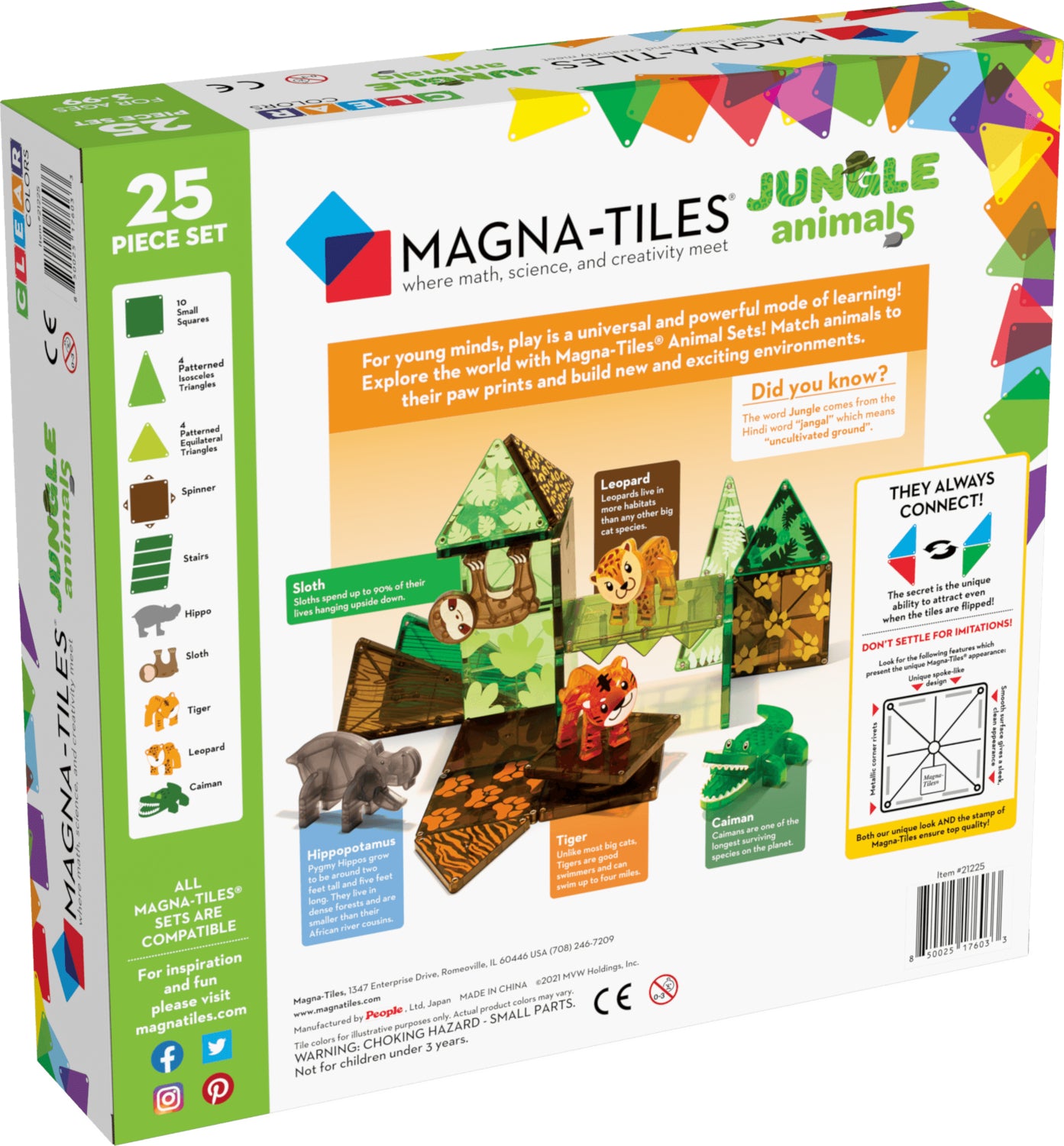 MAGNA-TILES® Metropolis 110-Piece Magnetic Construction Set with FREE Storage  Bin