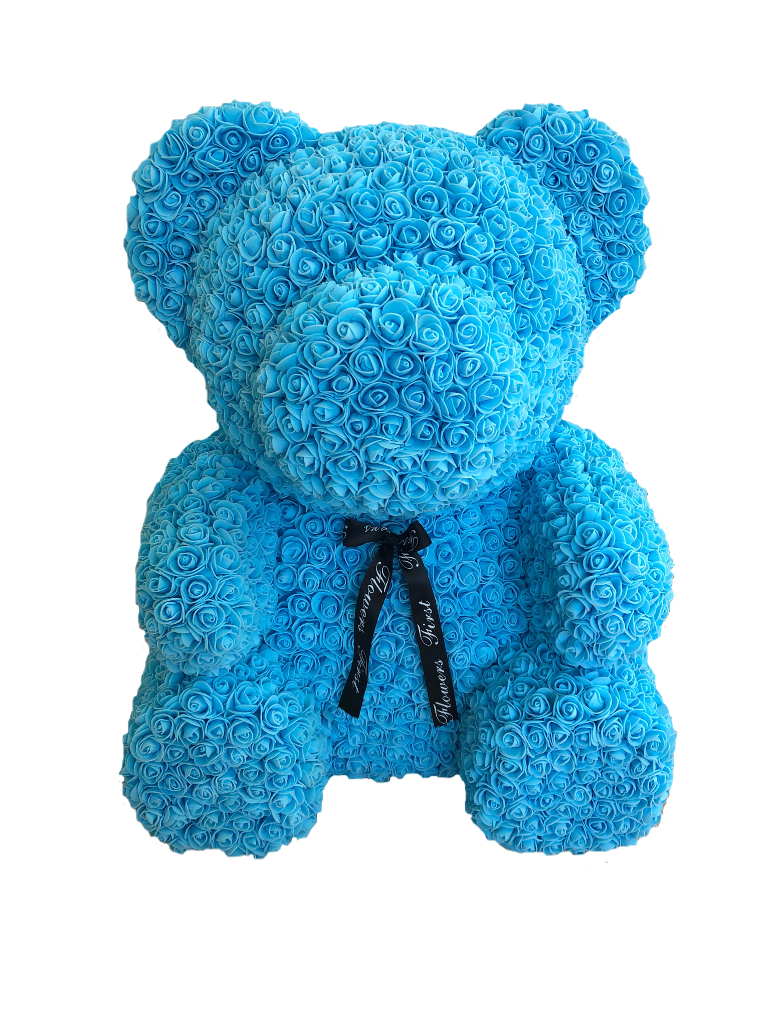 blue rose teddy bear