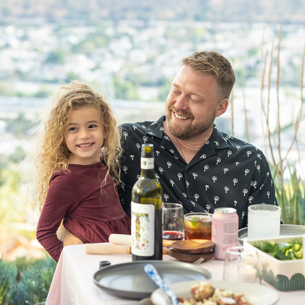 Chef Tim Hollingsworth with his daughter