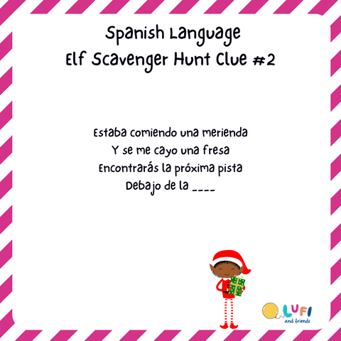 Bilingual Clue Spanish Elf on the Shelf