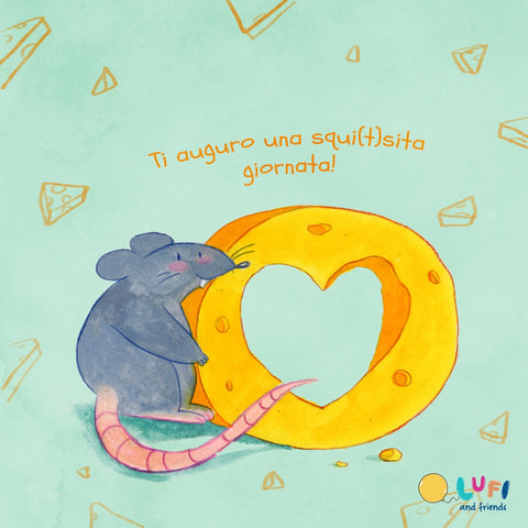 Italian Punny Valentines Day Card Mouse