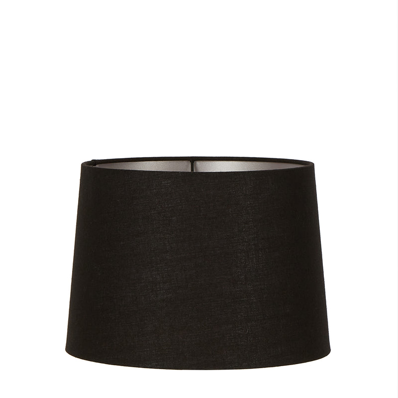 black linen drum shade