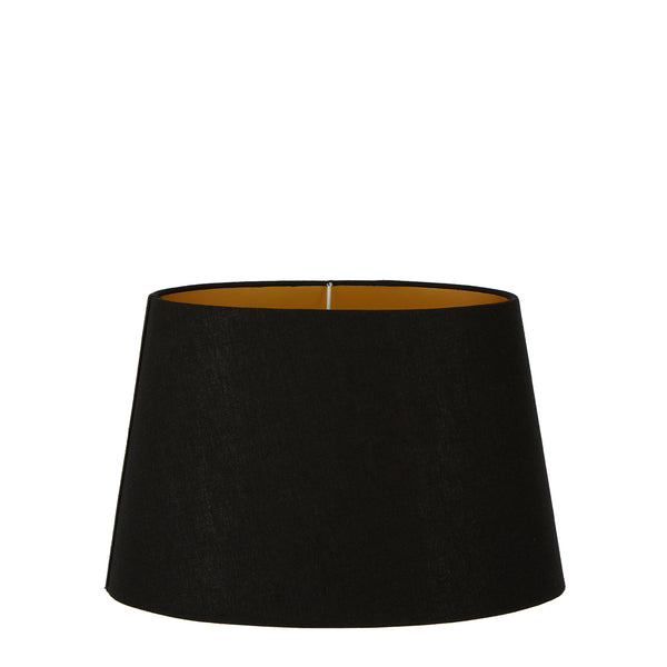 black oval lamp shade gold lining