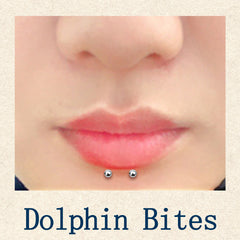 dolphin bites piercing 