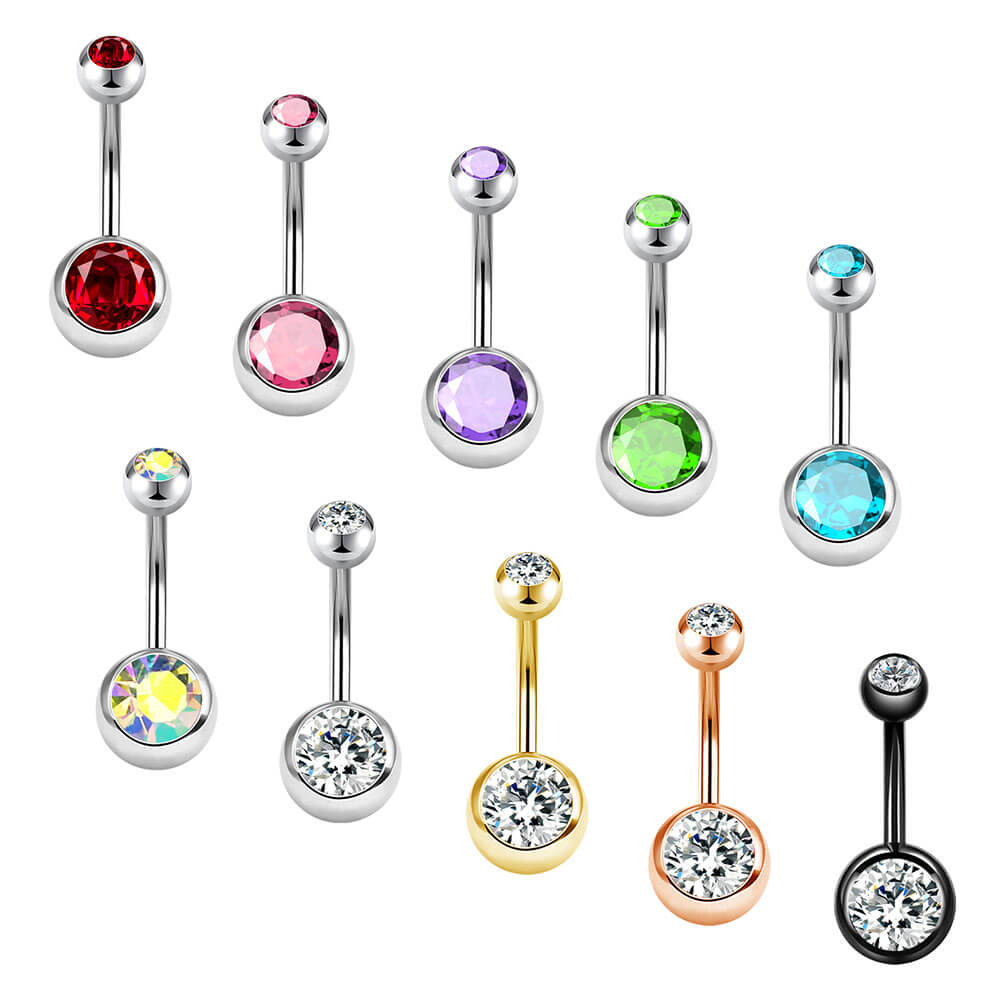 belly button piercing collection