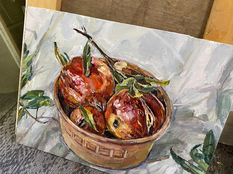 Recent painterly pomegranates...