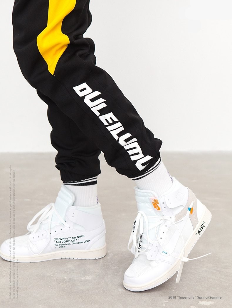 Versus Duleilumu Black Yellow Stripe Joggers Pants Versus Club