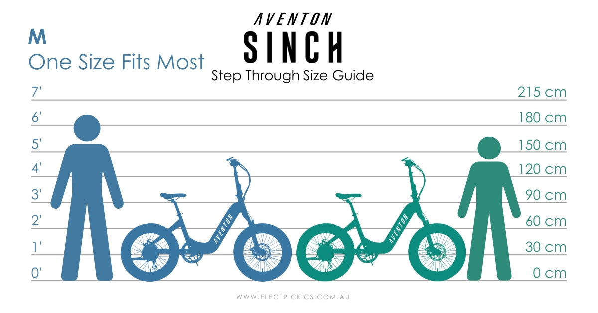 Aventon Sinch Step Through Sizing Guide