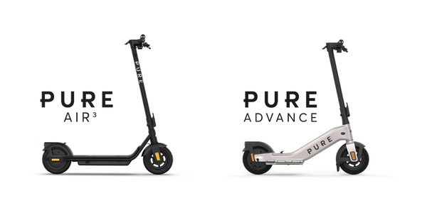 The Pure Air³ & Pure Advance E-Scooter Side By Side
