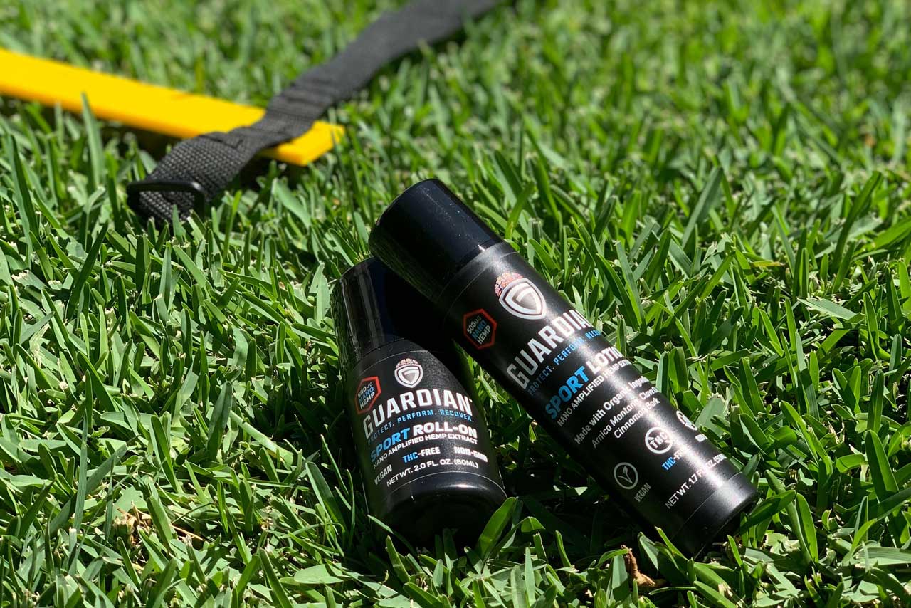 Training on the turf with Guardian Sport Lotion and Sport Roll-on