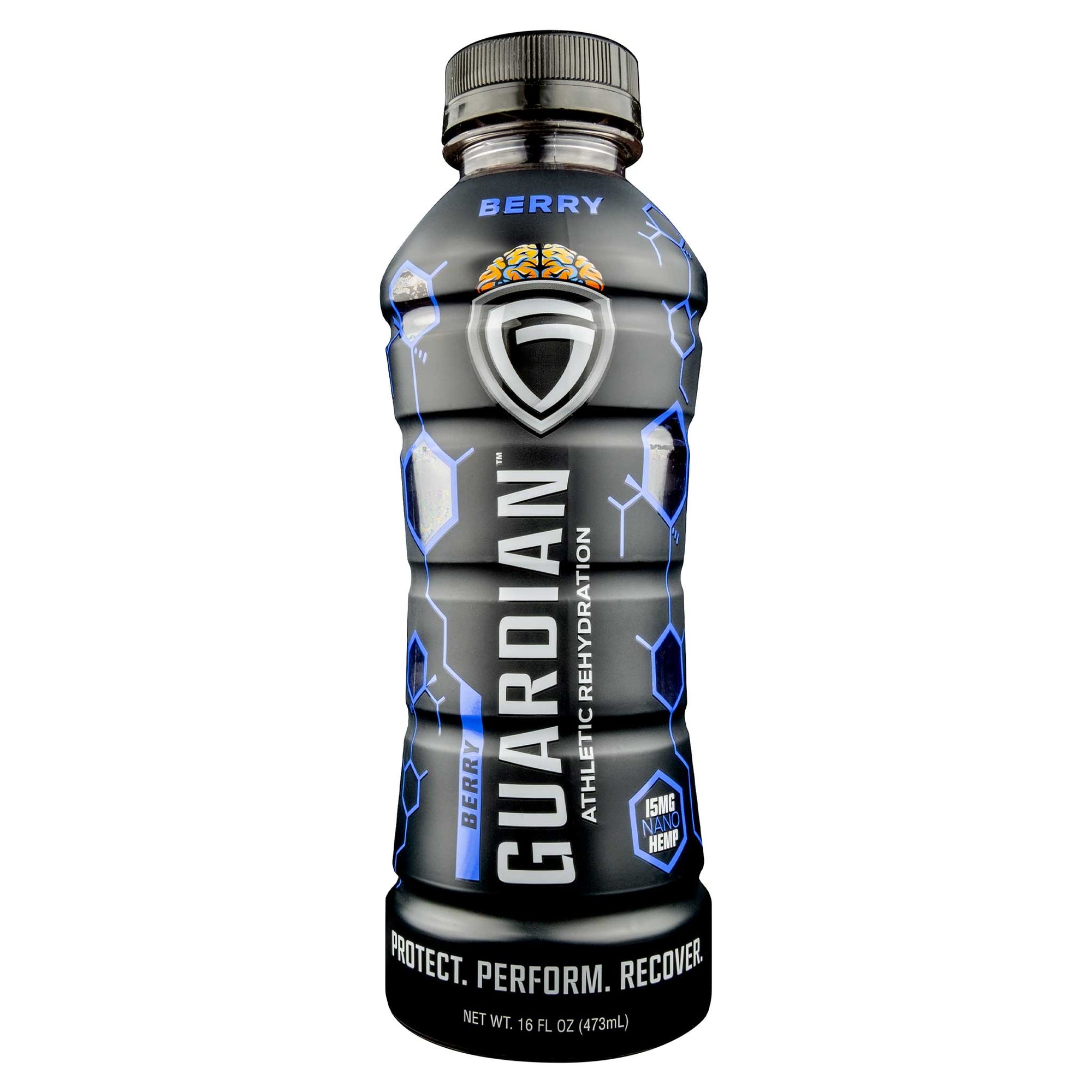 Six pack of Guardian Rehydration Berry Sports Hemp Drink