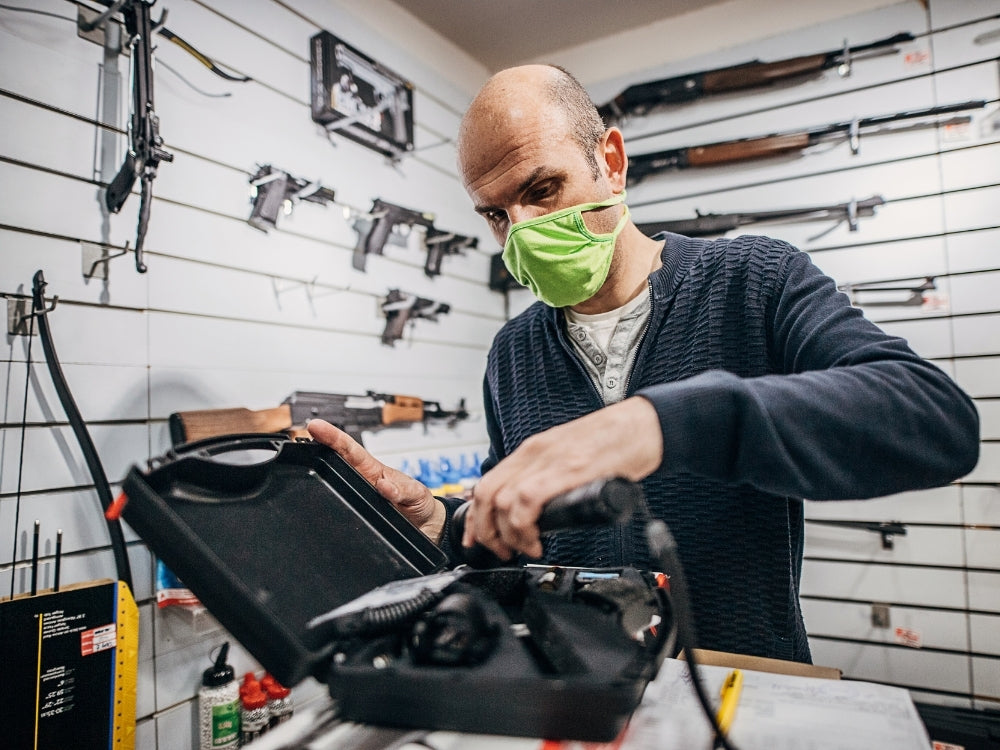 what to do in a gun shop