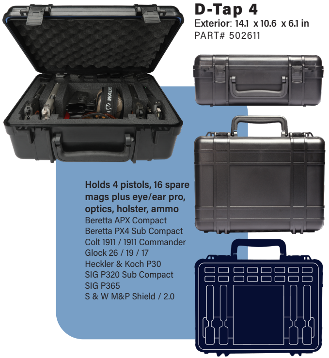 Best Range Case - The D-Tap 4 Airtight Handgun Case