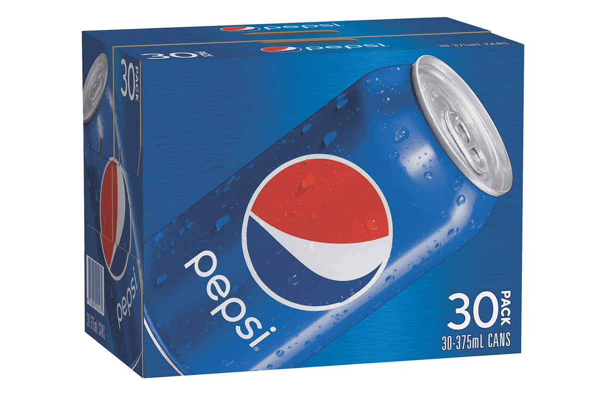 Pepsi Regular Soft Drink, 30 x 375ml — Smart Buy Direct AU