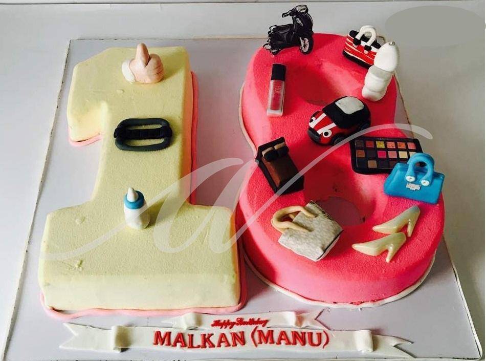 18th Birthday Designer Fondant Cake Delivery in Delhi NCR - ₹2,349.00 Cake  Express