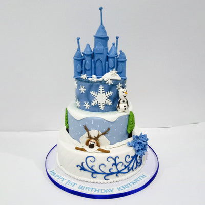 Frozen Cake | Holiday Cake | Winter Cake Design – Rolling In Dough Bakery