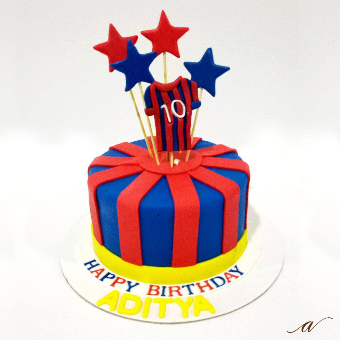 Fc Barcelona Soccer Cake - CakeCentral.com