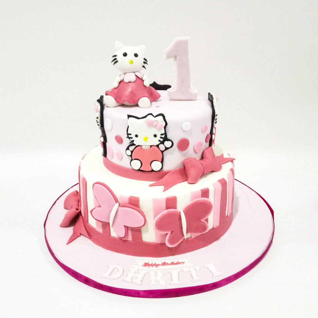 Hello Kitty Fresh Floral Cake – Honeypeachsg Bakery