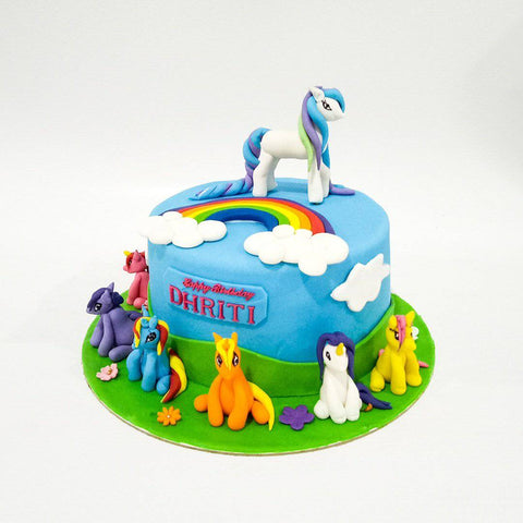 Rainbow Unicorn Animal Kingdom Jungle Cake