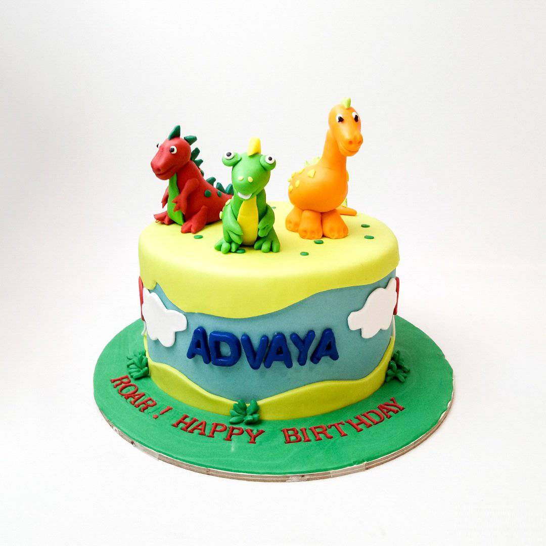 Dinosaur cake - Animal Theme Cake for Birthday - Kukkr Cakes