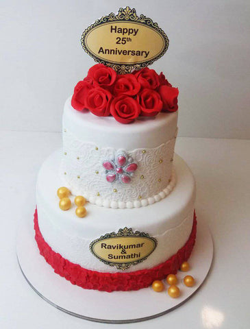 25th Anniversary Cake – Erica's Edibles