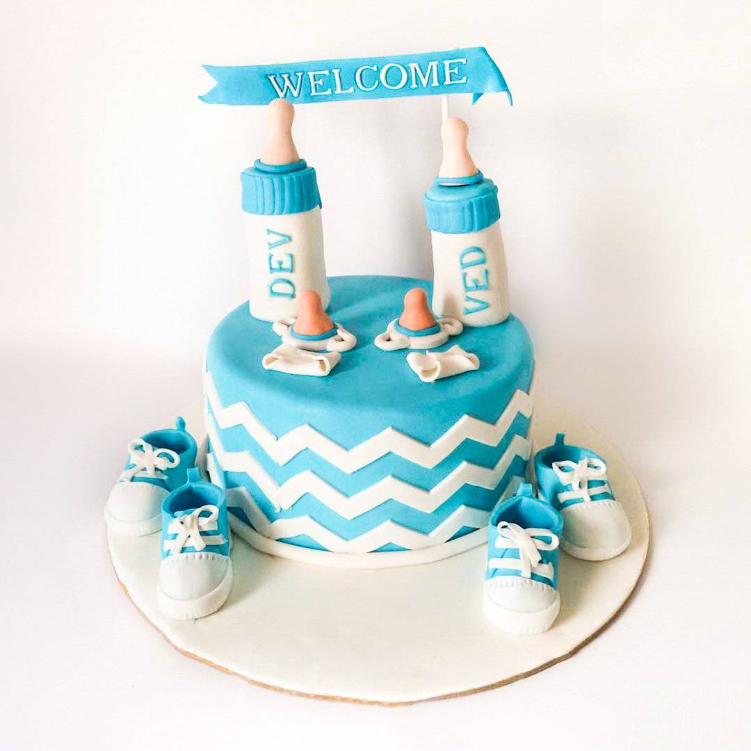 A welcome Baby cake for a new... - Cakes & Beyond - by Kusum | Facebook