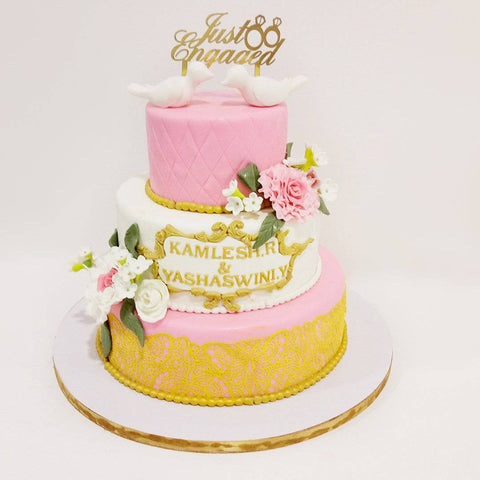 Image of Engagement Cake,Wedding Cake,Couple Cake-HR070900-Picxy