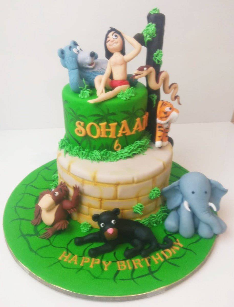 Mowgli theme cake | 4th birthday cakes, Themed cakes, Cake