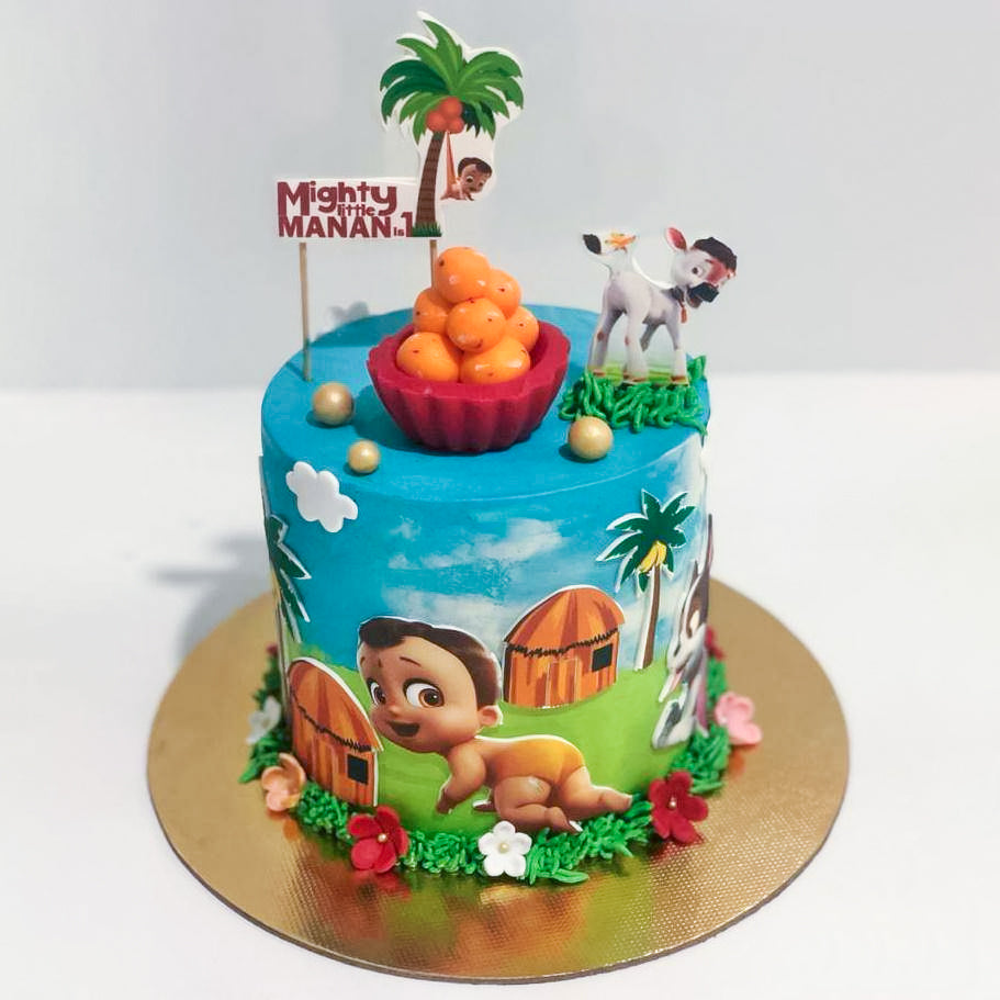 Little Bheem Theme Cake