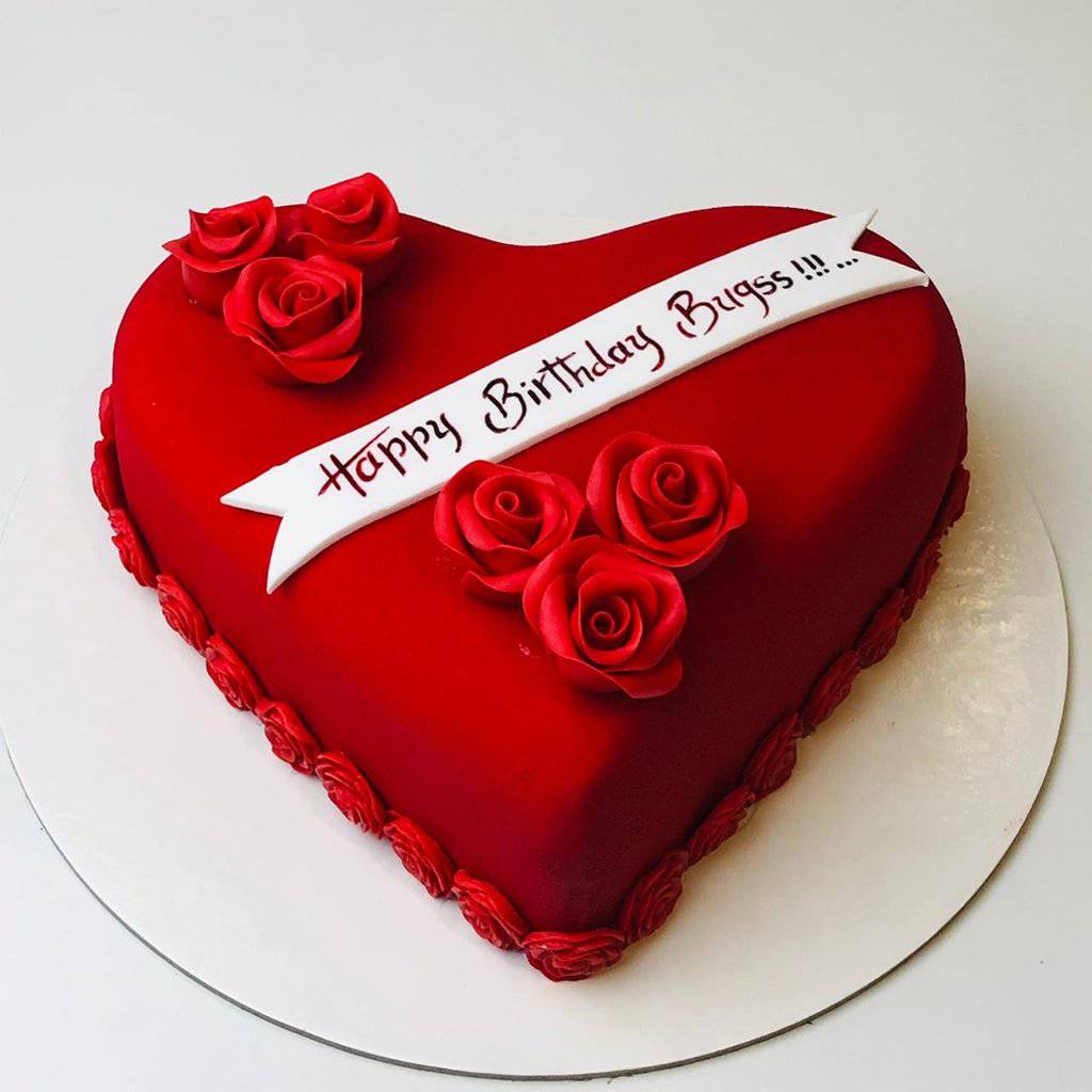 Red Heart Cake