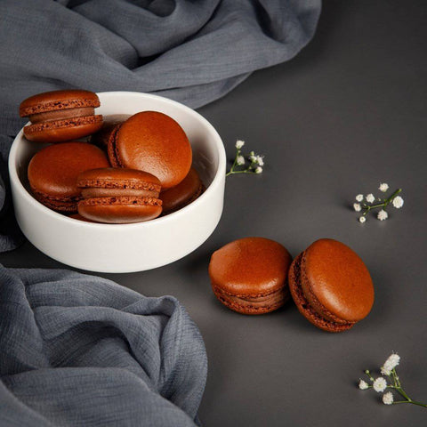 Chocolate Macarons - Eggless