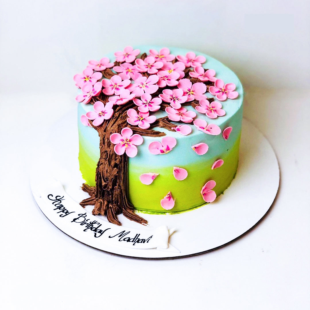 Easy Fall Tree Stump Cake