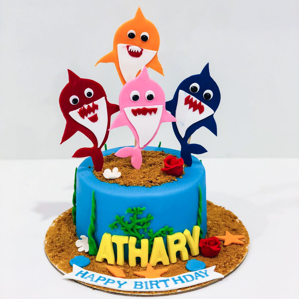 Halal-Certified Baby Shark Theme Cake - Piece Of Cake