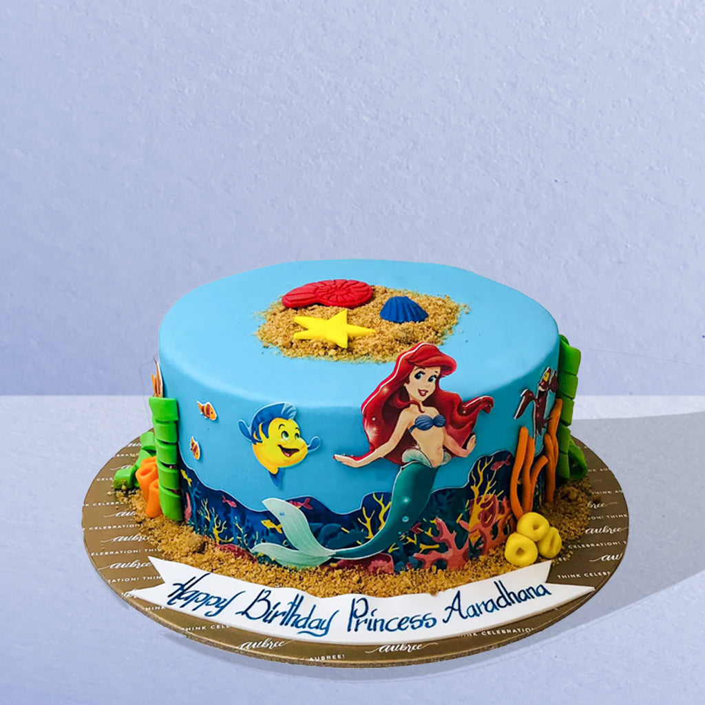 Little Mermaid Theme Cake