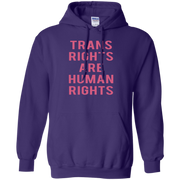 Trans Rights Are Human Rights Hoodie Pink